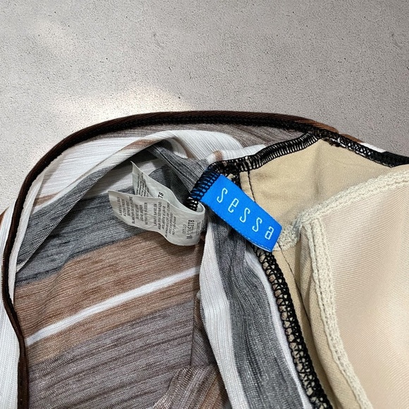 Sessa Brown & Black Halter Swim Top - Picture 4 of 4